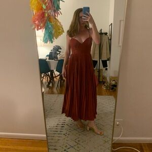 Anthropologie Terracotta Maxi Dress